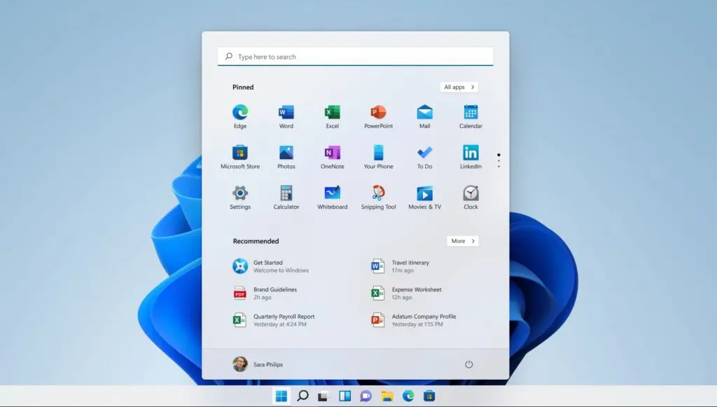 Windows 11 inicio