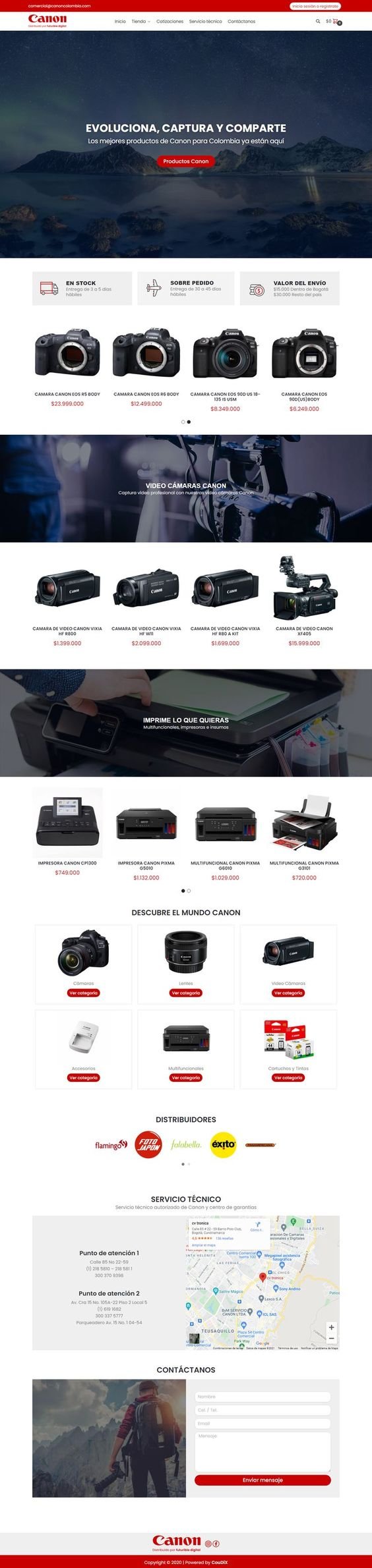 Diseño de tiendas virtuales cámaras