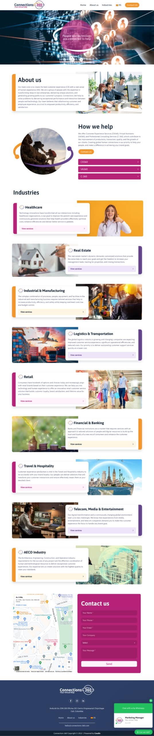 Página Web connections 360