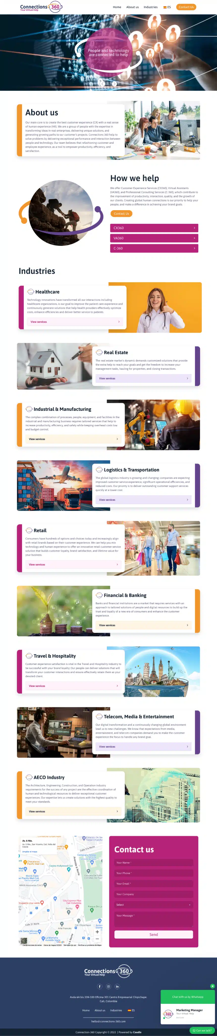 Página Web connections 360