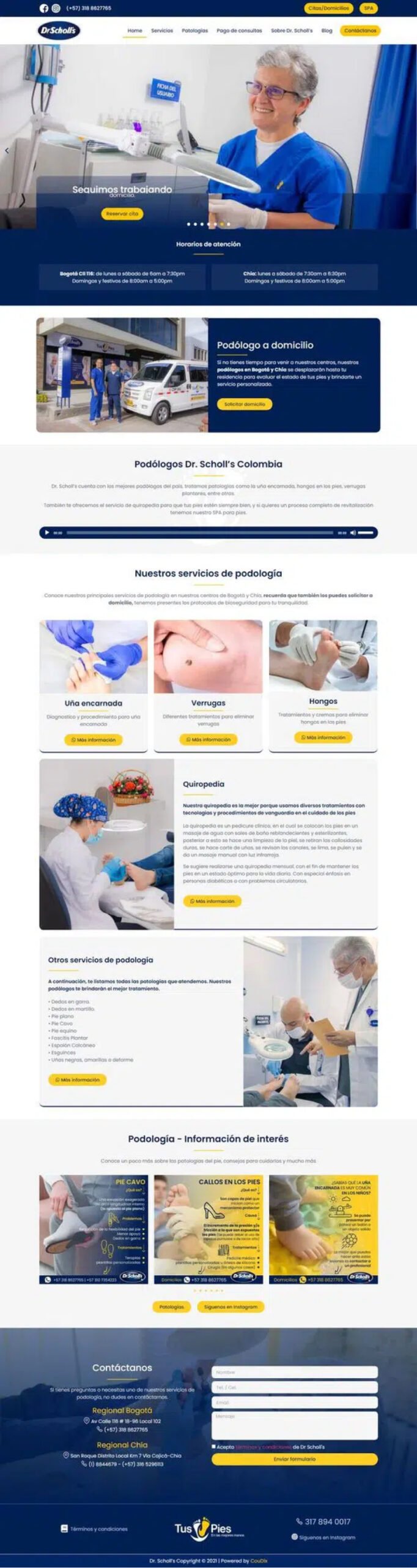 Página Web Dr. Scholl's