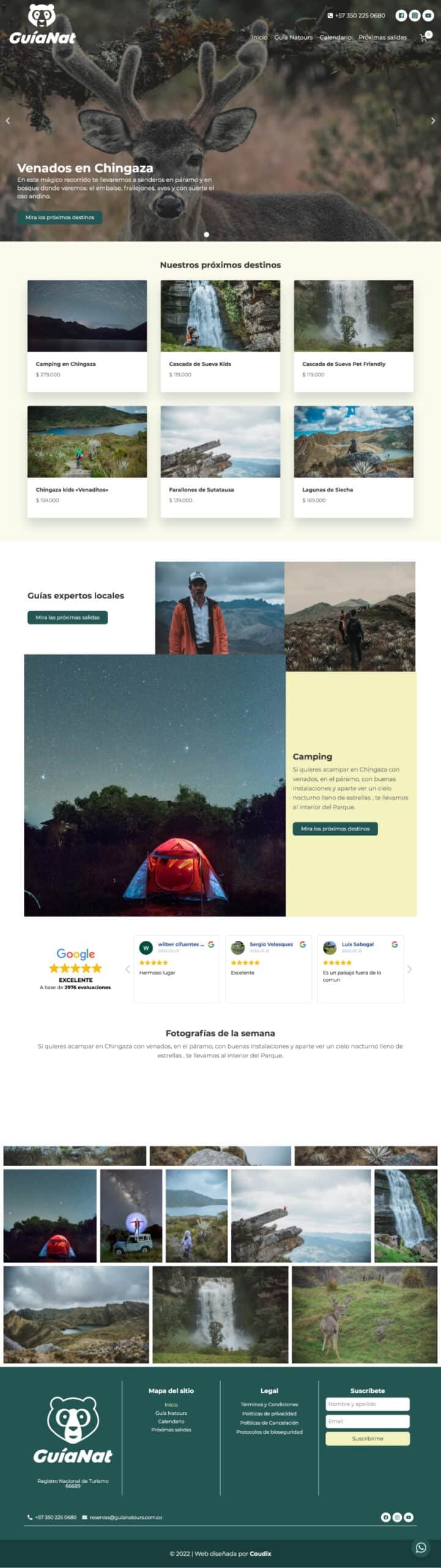 Página Web Guia Natours