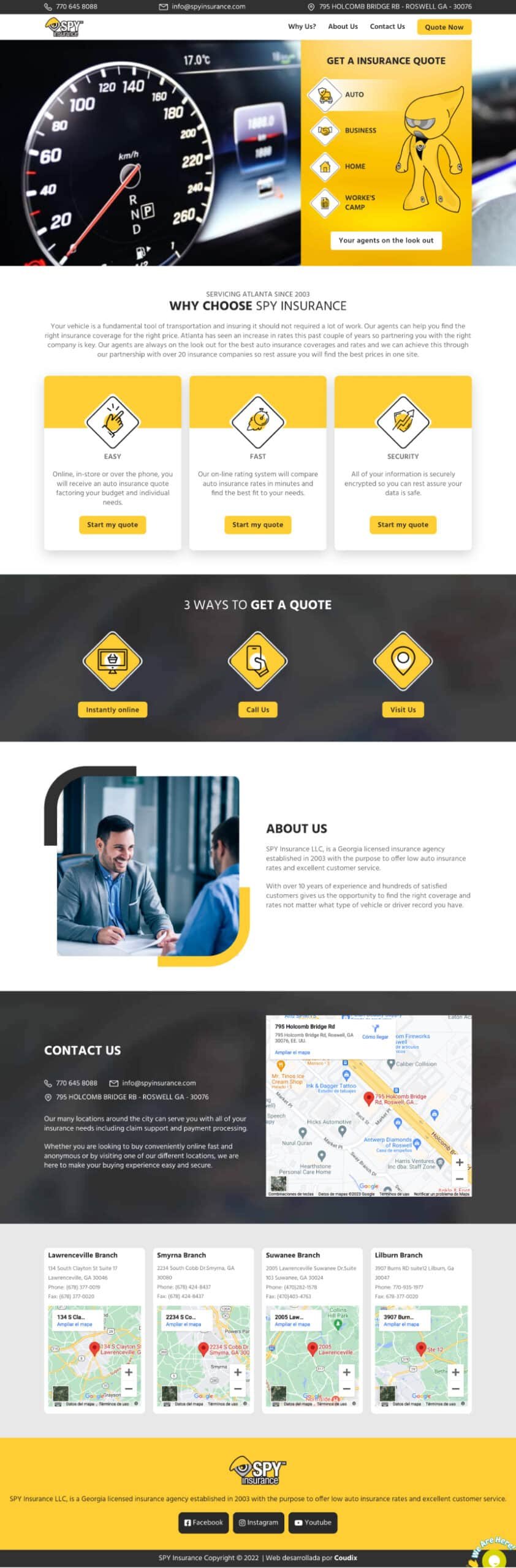 Diseño web profesional de seguros