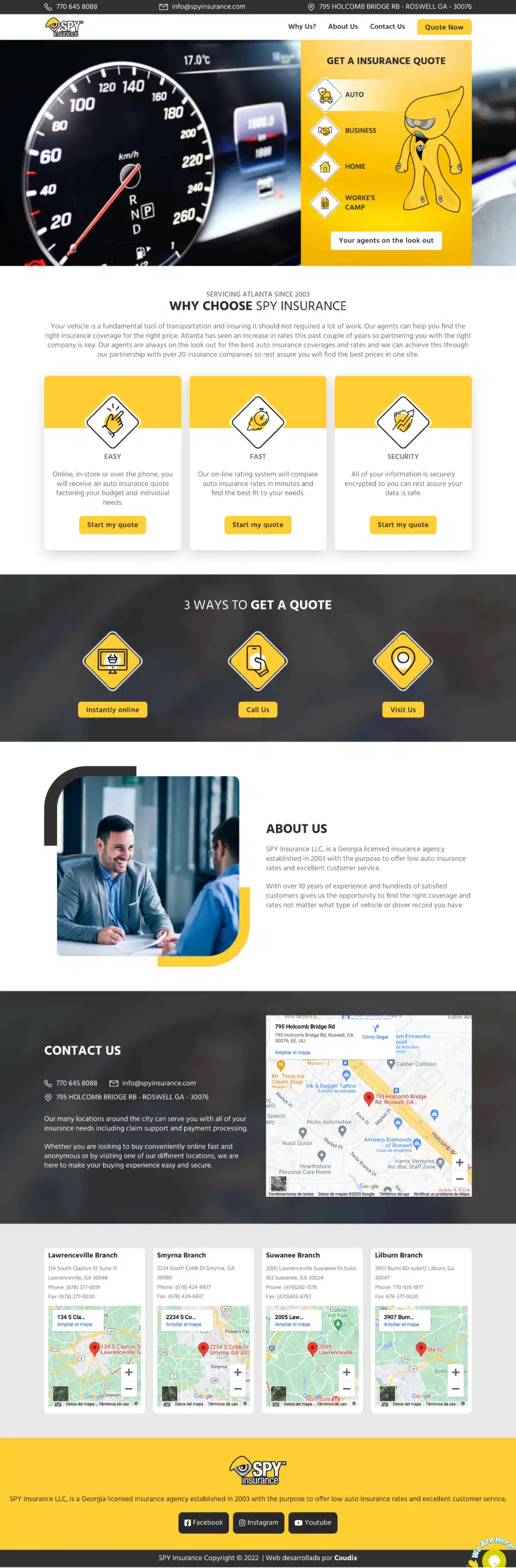 Diseño web profesional de seguros
